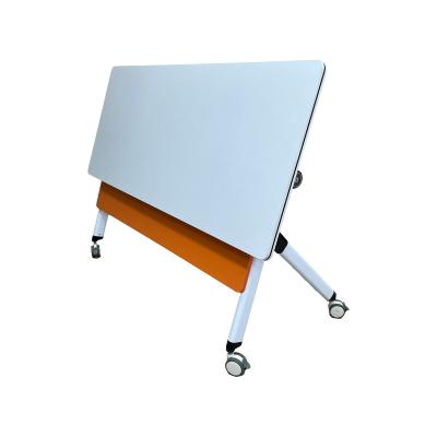 China Good price hot sale rectangle i shape meeting table foldable with locked wheels conference office desk foldable table for sale