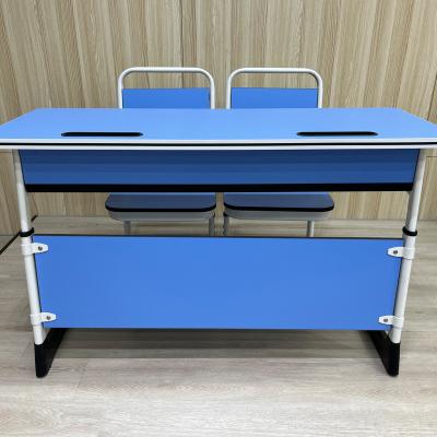 China Factory Wholesale Cheap High Quality Modern 2 Seat Student Desks And Chairs for sale