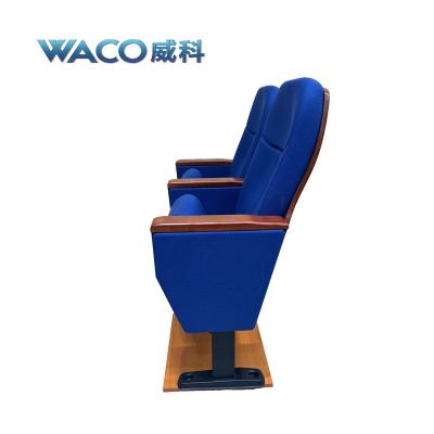 China 2022 Contemporary factory wholesale cheap blue foldable auditorium chair church chair cinema chair for sale