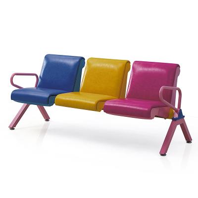 China Colorful Hot Selling Price Children Kids Metal Hospital/Airport/Bank Cheap Waiting Chair for sale