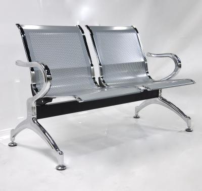 China Airport Lounge Chair Bus Station Chairs Zero Waiting Metal 3 Seater Without PU Cushion Hair Salon Seating Waiting Chair for sale