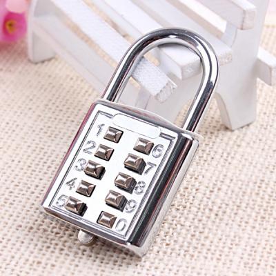 Cina 10 serratura chiave di parola d'ordine di combinazione del pulsante del cuscinetto PadLock/10 in vendita