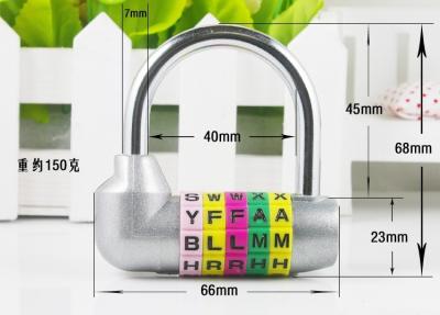 China La contraseña inglesa de la letra de 5 Digitaces cierra la puerta 5 D del gimnasio de la cerradura de combinación del alfabeto inglés de DIY en venta