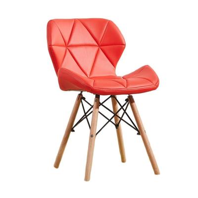 China (Height)Adjustable Modern Colored Leather Wooden Legs Dining Chair /living Room Chair for sale