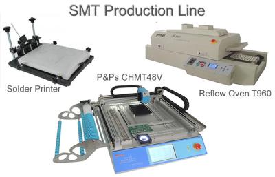 China Table Top SMT Production Line With Manual Stencil Printer T960 Small Reflow Oven for sale