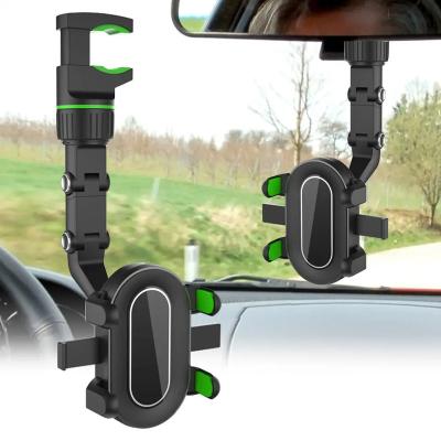 China Hot sale of universal 2023 rearview mirror cell phone holder mount 360 degree rotation car mount phone holder for sale