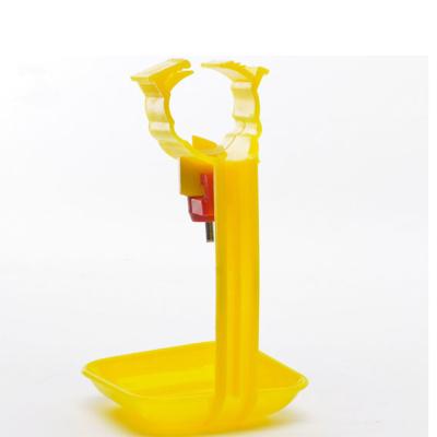 China Yellow Plastic Farms Chicken Drinker Cup Broiler Nipple Drinker With Drip Cup for sale