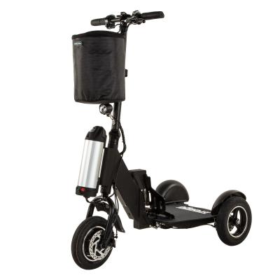 China Licensed In Aircraft Black Motorized Mobility Scooter , Elderly Mobility Scooter 100KG Max Load 10inch for sale