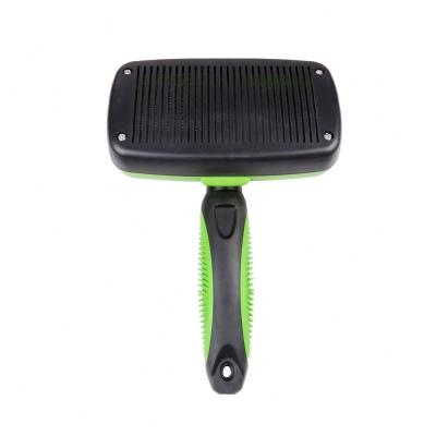 China Pet Open Knot Pet Grooming Comb Brush Self Slicker Mold Viable Cleaning Shaving Comb Dog Fur Shedding Brush for sale