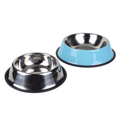 China Sustainable Dog Dish Heavy Duty Pet Fountain Feeding Bowl Stainless Steel Pet Bowl for sale