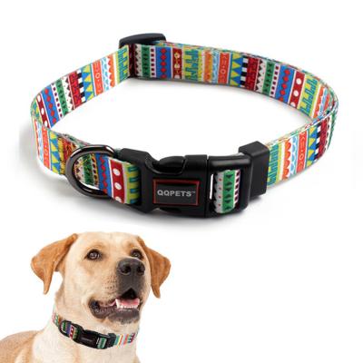 China Viable Manufacturer Sublimation Multi Colors Customized Logo Pet Collars Custom Wholesale Purses Quick Release Polyester Animal RIBBONS for sale