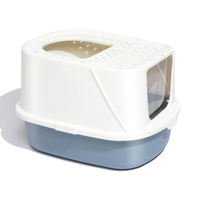 China Sustainable Ark Cat Litter Box Self Cleaning Mess Enclosed Pan Hooded Large Eco-Friendly Cat Toilet Space for sale