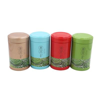 China Household Products In Common Chinese Coffee Storage Custom Printed Can Package Customized Cylinder Boxes For Tea Metal Tea Tin Box Packaging for sale