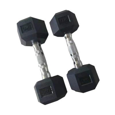 China Weight gym equipment fitness dumbbell set gym dumbbell set high rubber dumbbell hex set cheap gym equipment dumbbell hot for sale