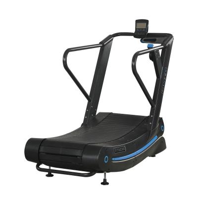 China Commercial Running Sporting Goods Mechanical Aerobic Box Cardio Machine Manual Treadmill Curve Treadmill for sale