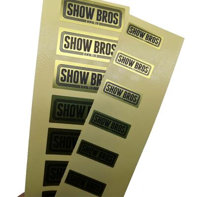 China Waterproof gold metallic packaging labels, gold label paper sticker, gold paper stickers for sale