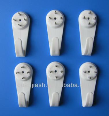 China Sustainable Plastic Picture Frame Hooks With Nail for sale