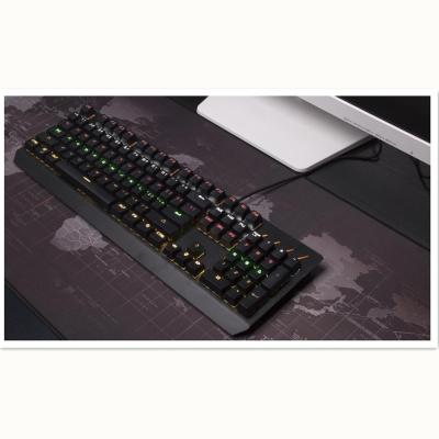 China ERGONOMIC USB Wholesale Popular Computer Return Coupon Mechanical Gaming Mechanical Keyboard With Seven Colors Led Mixed Light for sale