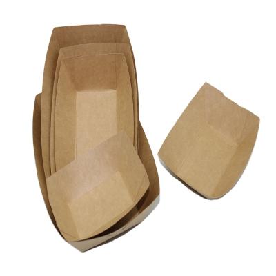 China Disposable Wrapping Paper Fast Food Serving Tray Paper Food Tray Disposable Eco-Friendly Paperfood Packaging for sale