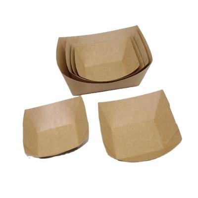 China Factory Sales Disposable Wrapping Paper Food Tray Sushi Brown Tray With Pet Lid Brown Food Ship for sale