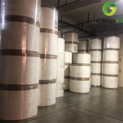 China Waterproof Eco Friendly Jumbo Wrapping Roll Paper Wrapping Kraft Liner Paper Rolls for sale