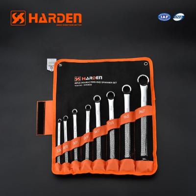 China Professional Chrome Vanadium 8PCS Auto Repair Double Ring Offset Ratchet Spanner Set for sale