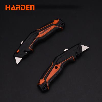 China Professional Custom Knives Open Slide Aluminum Alloy Handle Folding Cutter Knife With 4Pcs SK5 Blades for sale