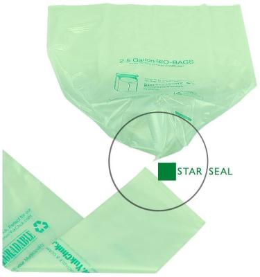 China cornstarch made 100% eco friendly direct manufacturing factory compostable garbage bags on roll with drawstring for sale