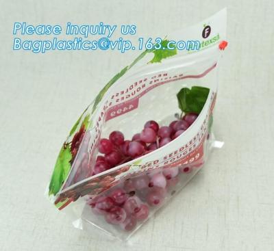 China fruit bag with holes sandwich slider zip deli bag, slider zip bag for fresh fruit packaging, grape bag with hole/ slider for sale