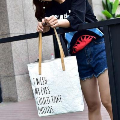 China hot new fashion style environmental material tyvek bag dupont paper bag hand bag,durable washable tote shopping paper ty for sale