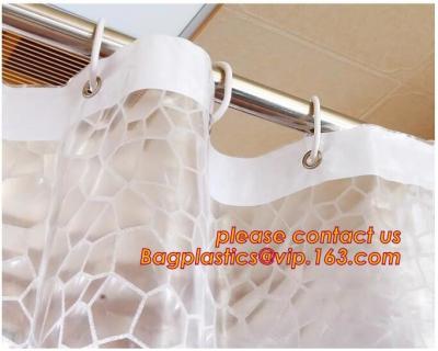 China Water-Repellent Fabric Custom Print Shower Curtain Mildew-Resistant Machine Washable White ,Bathroom Bath Textile Fabric for sale