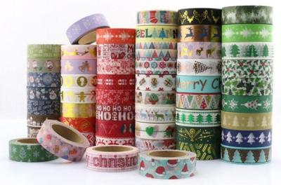 China mini masking paper washi tape roll,China factory custom 100 rolls Halloween Christmas festival design washi paper tape for sale