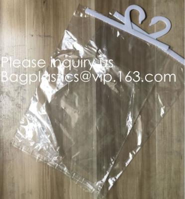 China Custom Logo Printing EVA Garment Underwear Clothes Packaging Transparent Button Pvc Soft Plastic Hanger Hook Bag, BAGEAS for sale