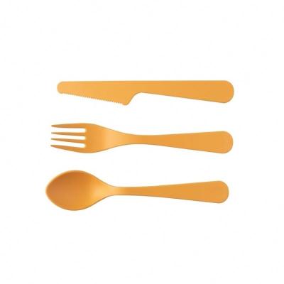 China PLA Manufacturer Supply Heavy Weight Flatware Biodegradable PLA Tableware Cutlery Set Kids Knife Fork and Spoon for sale