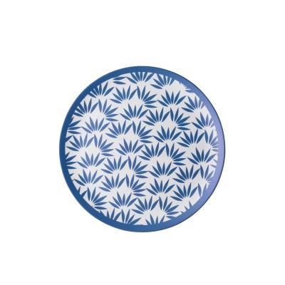 China Sustainable Manufacturer Supply Eco Friendly Biodegradable Dish Small Round Size With Pattern Decal for sale