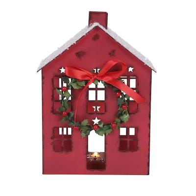 China Vintage Christmas Metal House Decor Galvanized Lantern With LED for sale