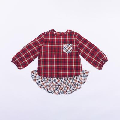 China OEM Autumn Girl Breathable Red Long Sleeve Top For 3 Months To 3 Years for sale