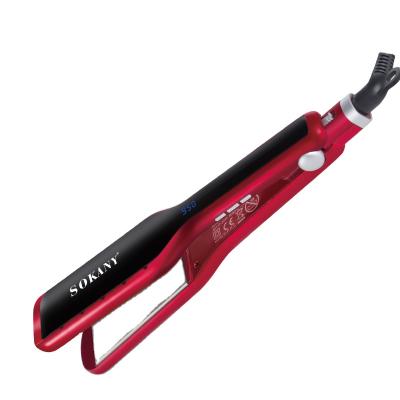 China Zogifts SOKANY Safety Iron Keratin Hair Straightener Professional Ceramic Wide Flat Iron Hair Flat Iron Hair Straightener for sale