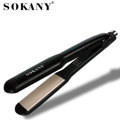 China Professional Hair Straightener Safety SOKANY Steam Iron Flat Protein Hair Straightener Patented Steam Styling for sale