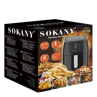 China New Design Sokany Hotel Deep Fryer Timer Electric Temperature Control Electric Deep Fryer Air Fryer for Household for sale