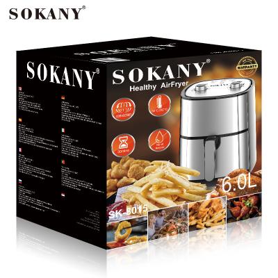 China Hotel Sokany Manufacturer Super Price Multi-Function Hot Air Heated Air Fryer Powerful Oil Free Air Fryer for sale