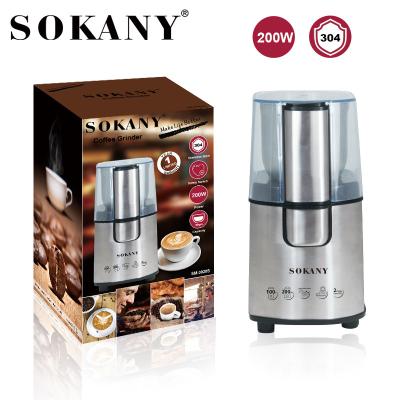 China Stainless Steel Blades Outdoor Electric Coffee Grinder Zogifts SOKANY Coffee Grinder Manual Coffee Grinder Upgrade Noiseless Motor for sale