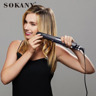 China Latest Household Private Label Best-Selling Professional Curling Iron SOKANY 2022 Mini Flat Iron Hair Straightener for sale