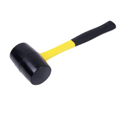 China Professional Custom Rubber Mallet Hammer Machinist Hammer With Firbregalss Handle for sale