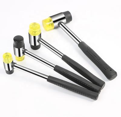 China Rubber Machinist Hammer Holder Install Hammer Mallet With Steel Pipe Handle for sale