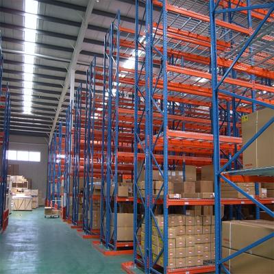 China Corrosion Protection Powder Coating Industrial Pallet Storage Solutions Heavy Duty Double-deep Racking for sale