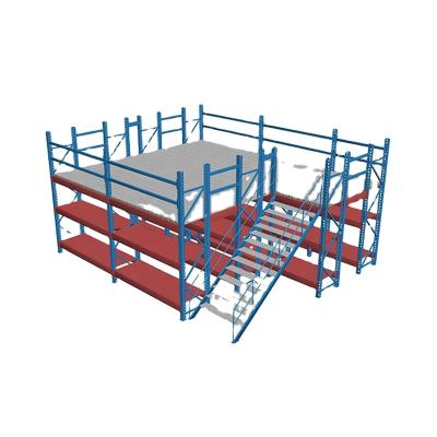 China Corrosion Protection Pallet Shelving System Mezzanine Floor Racking Heavy Duty Selective Racking for sale