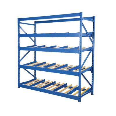 China Corrosion Protection Heavy Duty Gravity Fed Stream Pallet Racking Rack Roll Shelf Warehouse Pallets for sale