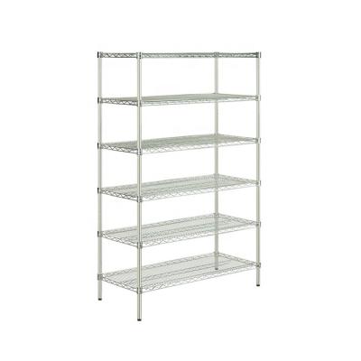 China Corrosion Protection Metal Display Kitchen Metal Wire Basket Mesh Shelf Shelves Storage Racks for sale