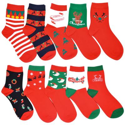 China QUICK DRY Santa Series Large Christmas Socks Women's Medium Tube Socks for sale